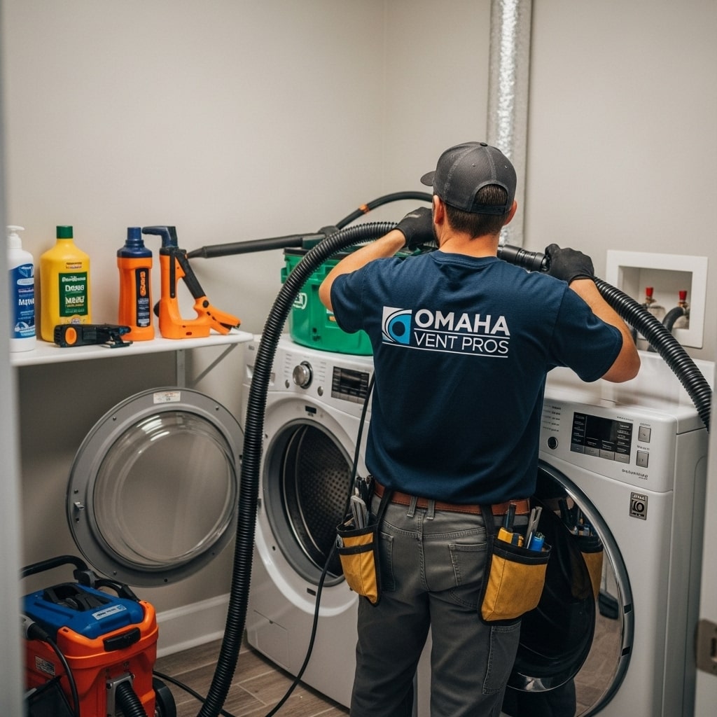 Professional dryer vent cleaning service in Omaha